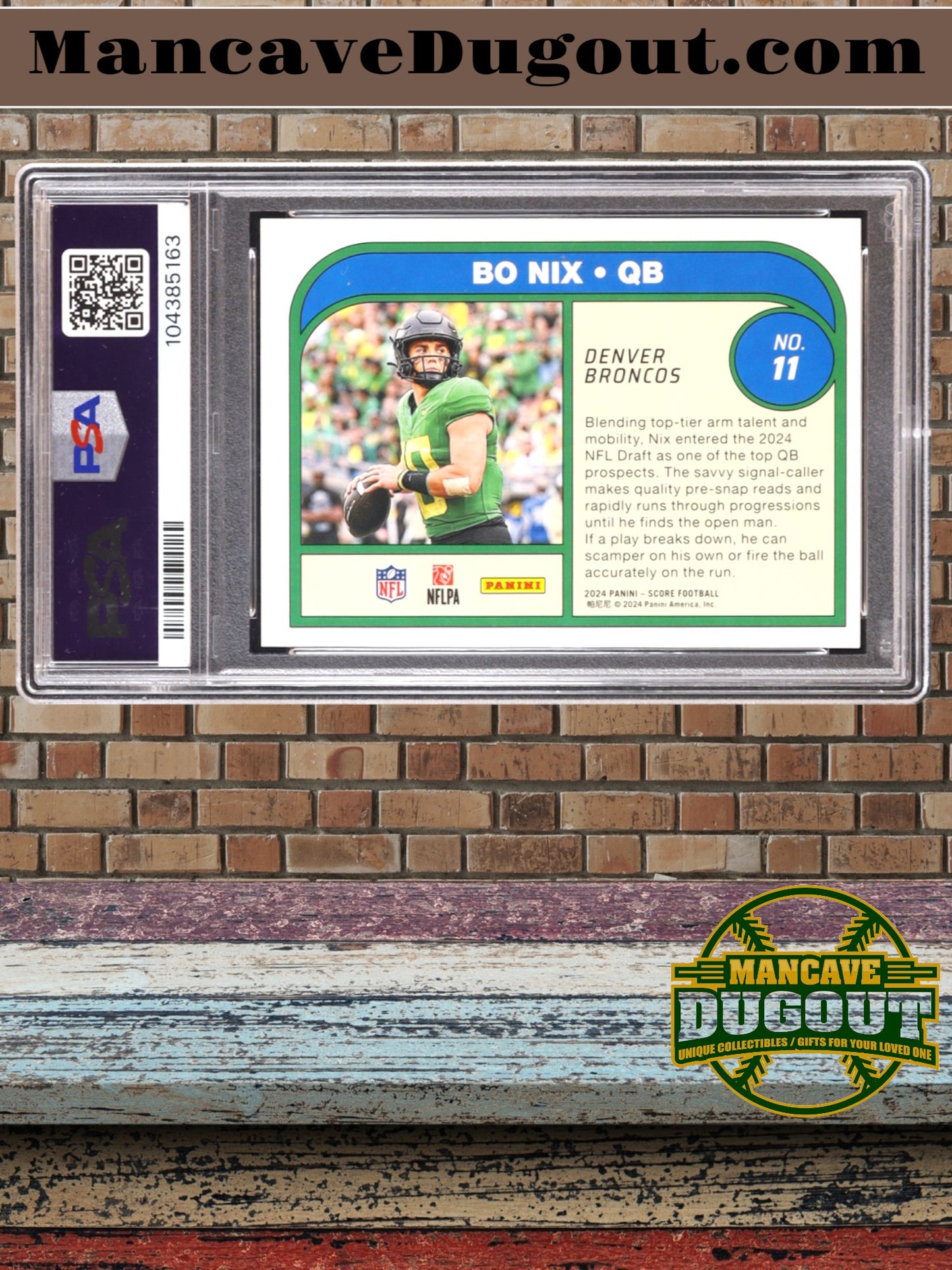 Bo Nix 2024 Score Protential #11 RC (PSA 9)
