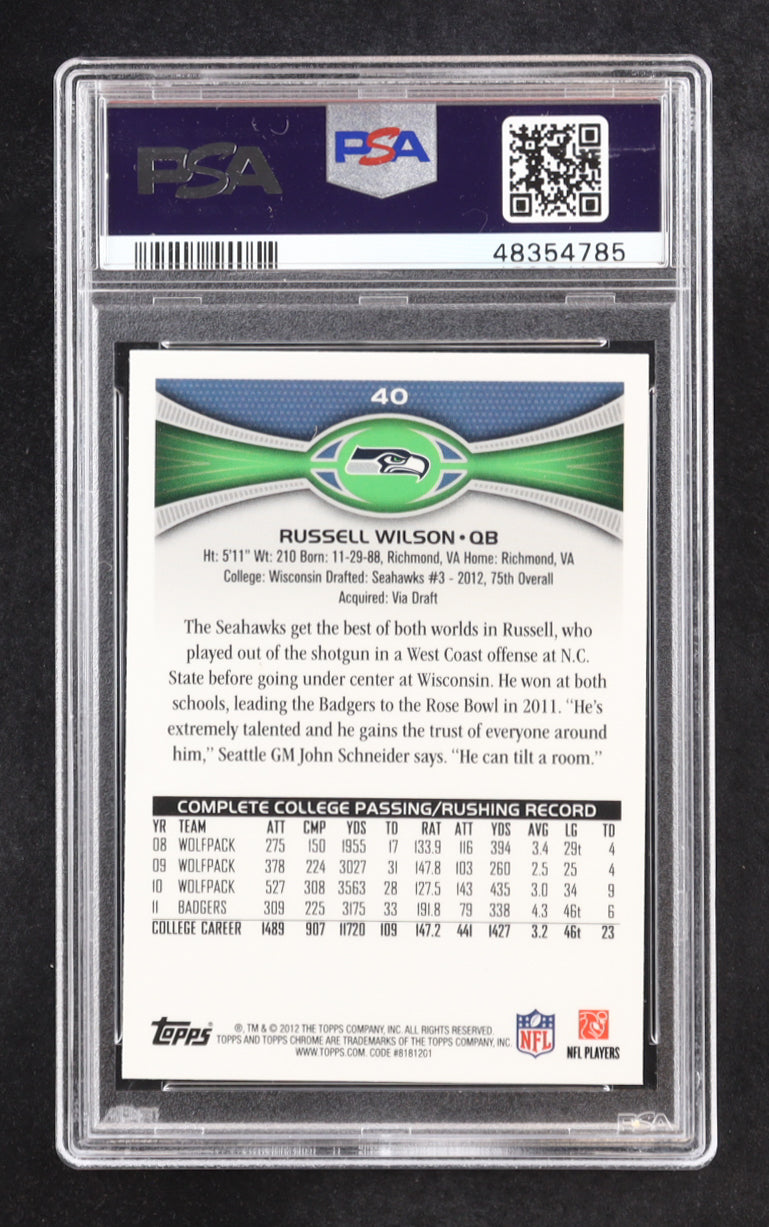 Russell Wilson 2012 Topps Chrome #40 RC (PSA 9)