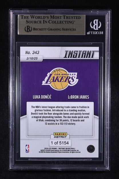 LeBron James / Luka Doncic 2024-25 Panini Instant #343 (BGS 9.5)