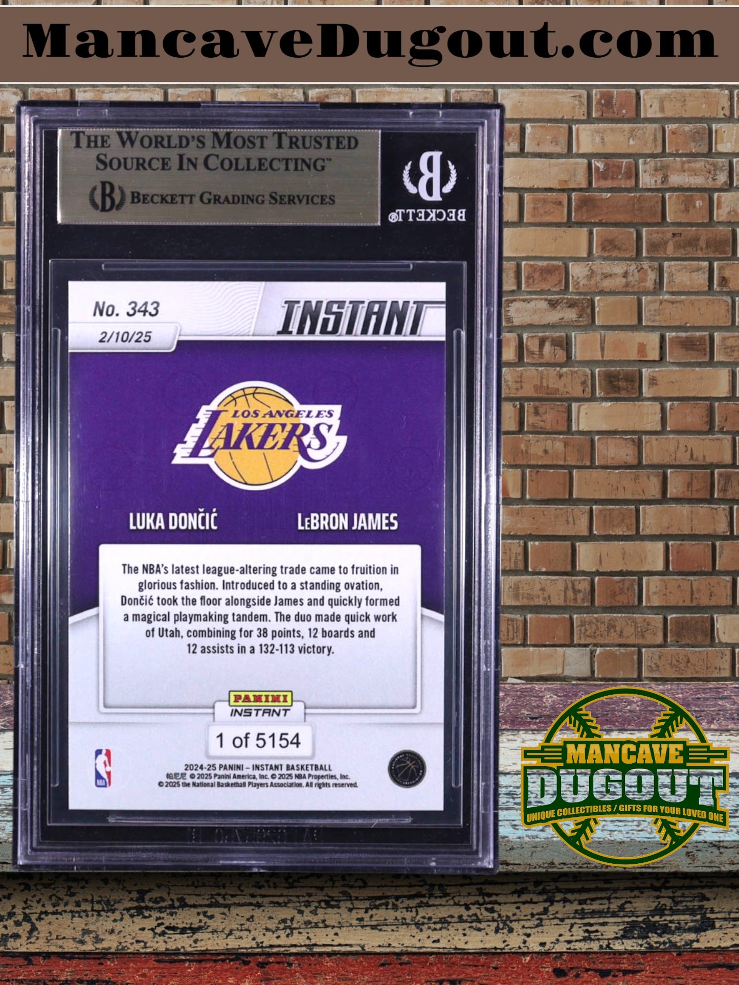 LeBron James / Luka Doncic 2024-25 Panini Instant #343 (BGS 9.5)