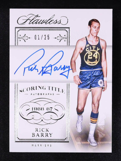 Rick Barry 2023-24 Panini Flawless Flawless Scoring Title Autographs #18 #01/25