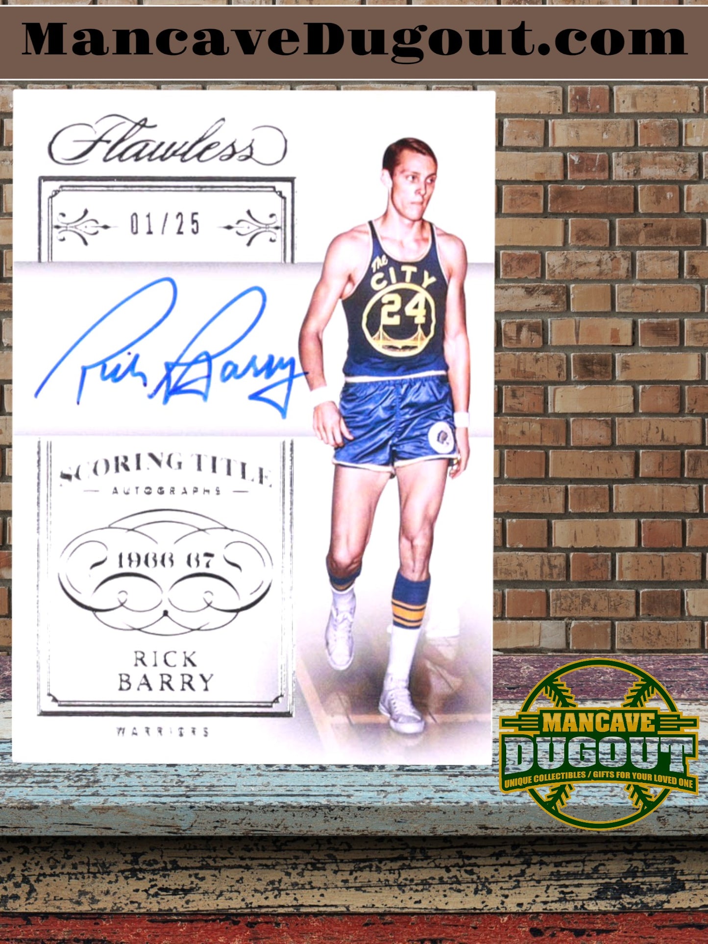 Rick Barry 2023-24 Panini Flawless Flawless Scoring Title Autographs #18 #01/25