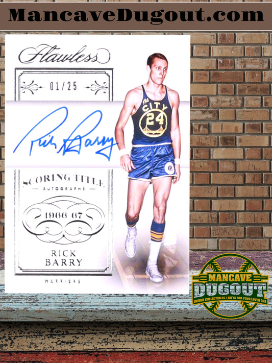 Rick Barry 2023-24 Panini Flawless Flawless Scoring Title Autographs #18 #01/25