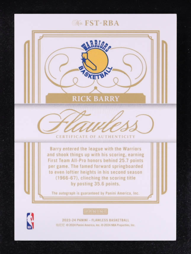 Rick Barry 2023-24 Panini Flawless Flawless Scoring Title Autographs #18 #01/25