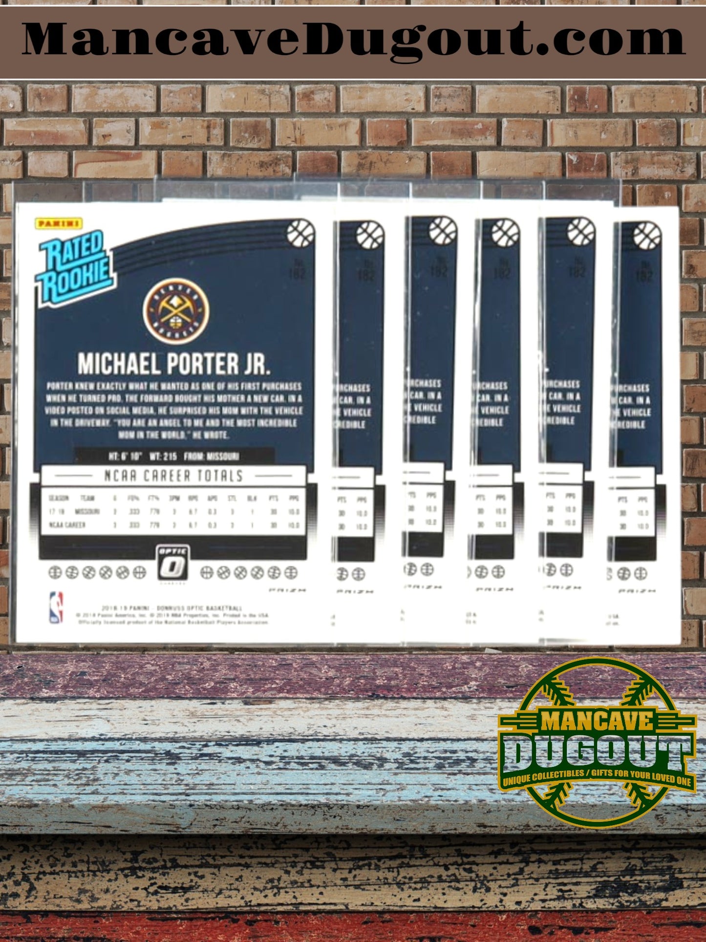 Lot Of (6) Michael Porter Jr. 2018-19 Donruss Optic Shock #182 RR RC