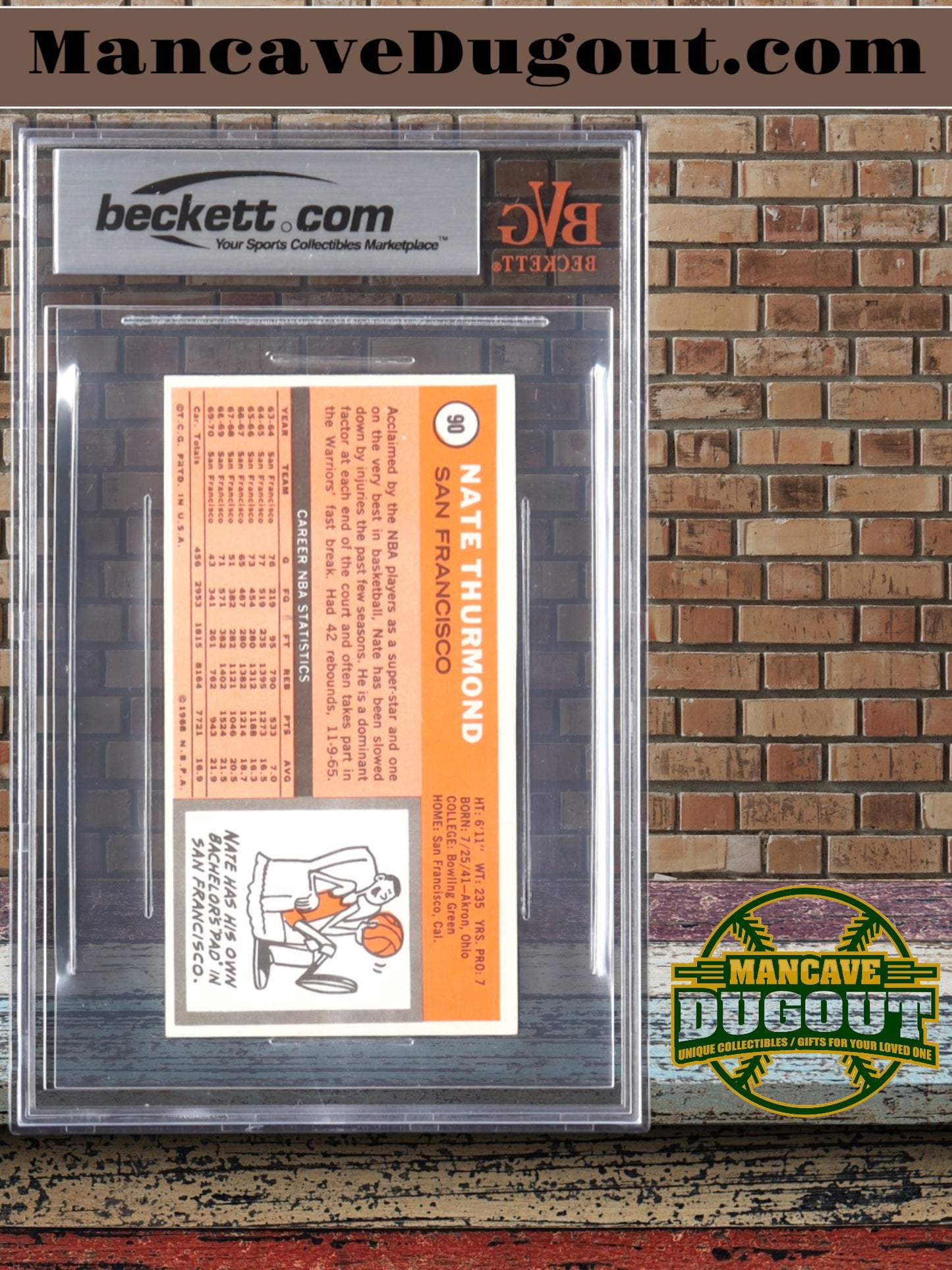 Nate Thurmond 1970 71 Topps #90 - BVG 6.5 (EX MT+)
