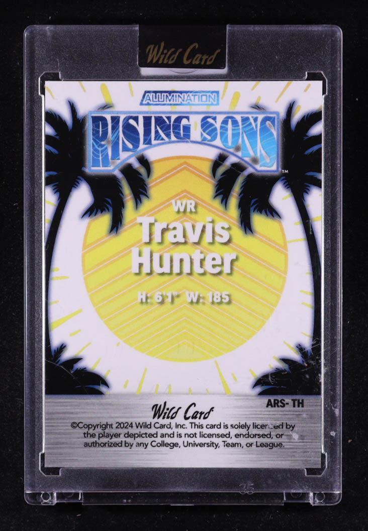 Travis Hunter 2024 Wild Card Alumination Rising Son Blue Ray Wave #ARS-TH #02/10 RC
