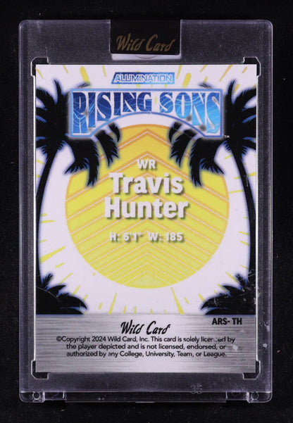 Travis Hunter 2024 Wild Card Alumination Rising Son Blue Ray Wave #ARS-TH #02/10 RC
