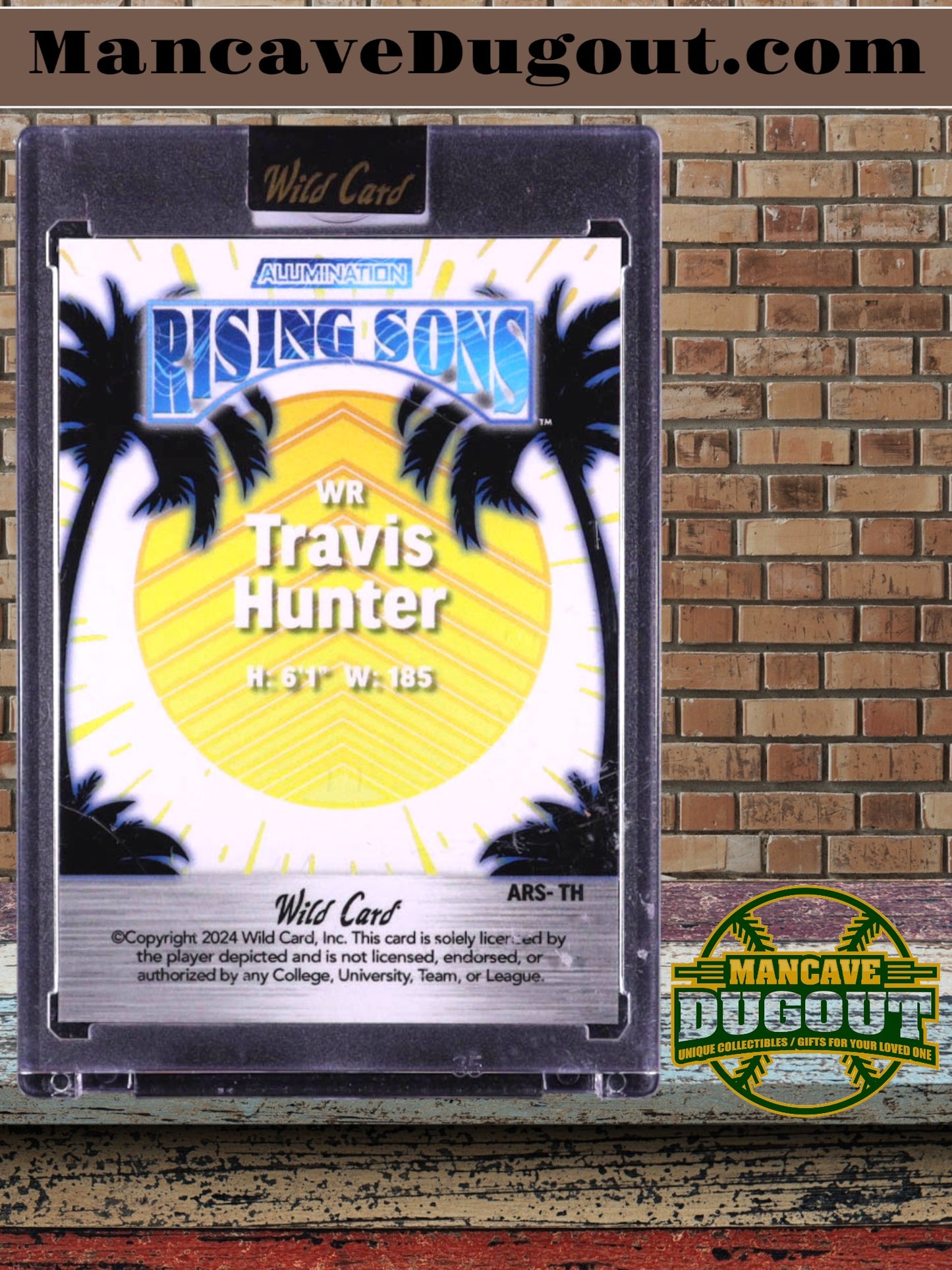 Travis Hunter 2024 Wild Card Alumination Rising Son Blue Ray Wave #ARS-TH #02/10 RC