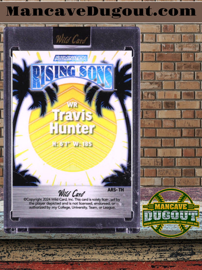 Travis Hunter 2024 Wild Card Alumination Rising Son Blue Ray Wave #ARS-TH #02/10 RC