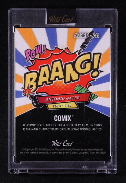 Antonio Gates 2025 Wild Card Comix BAANG! Silver Lazer #ACBRD-AG #5/5