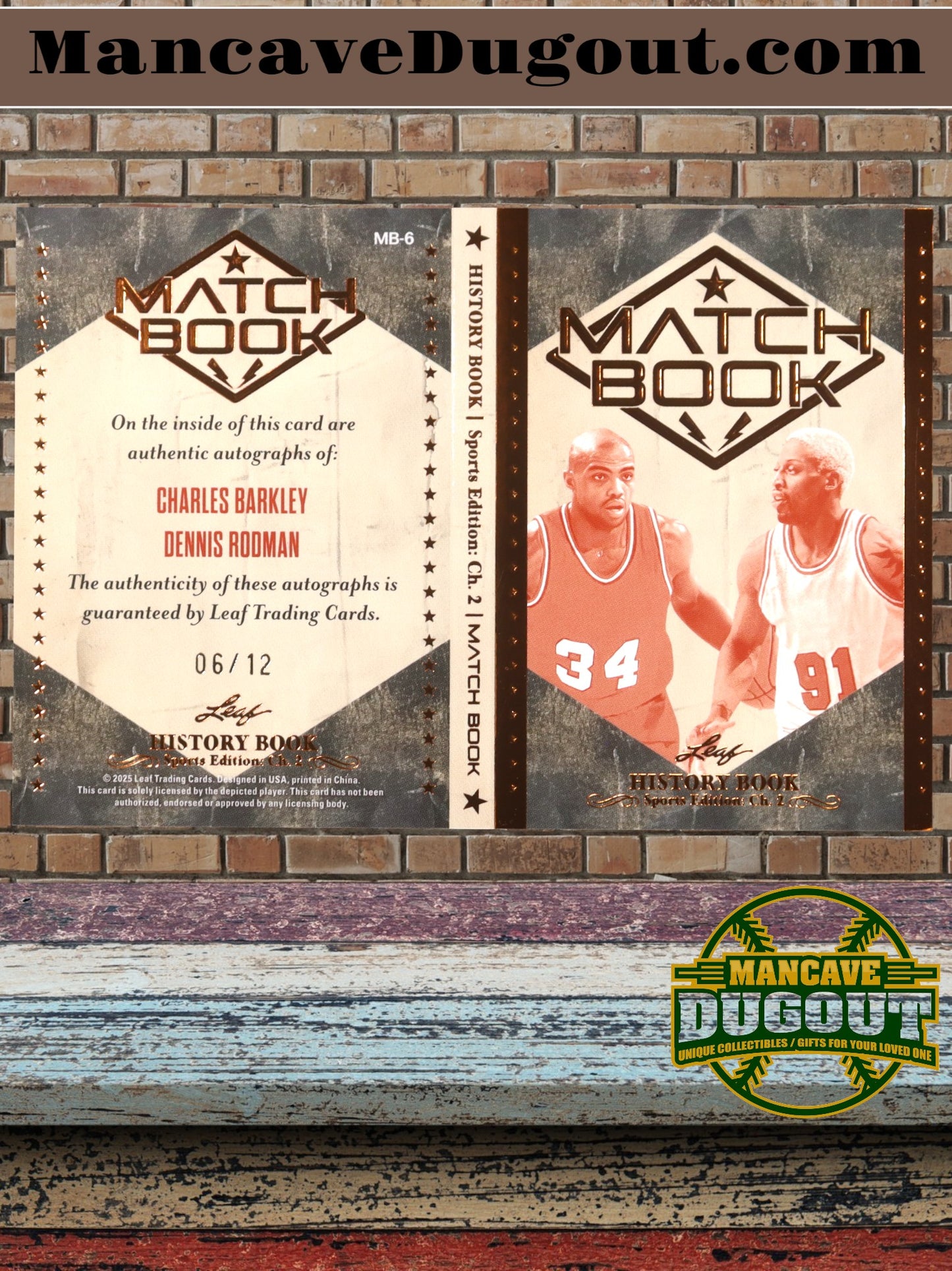 Charles Barkley / Dennis Rodman - 2025 Leaf History Book – Sports Edition (Chap. 2)#MB6 #6/12