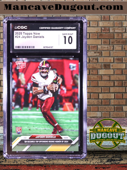 Jayden Daniels 2025 Topps Now #24 RC (CGC 10) - Rookie Card