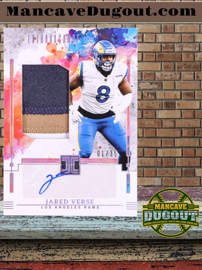 Jared Verse 2025 Panini Impeccable Extravagance Patch Autographs Silver #10 - 01/35