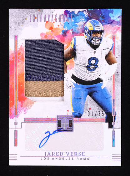 Jared Verse 2025 Panini Impeccable Extravagance Patch Autographs Silver #10 - 01/35