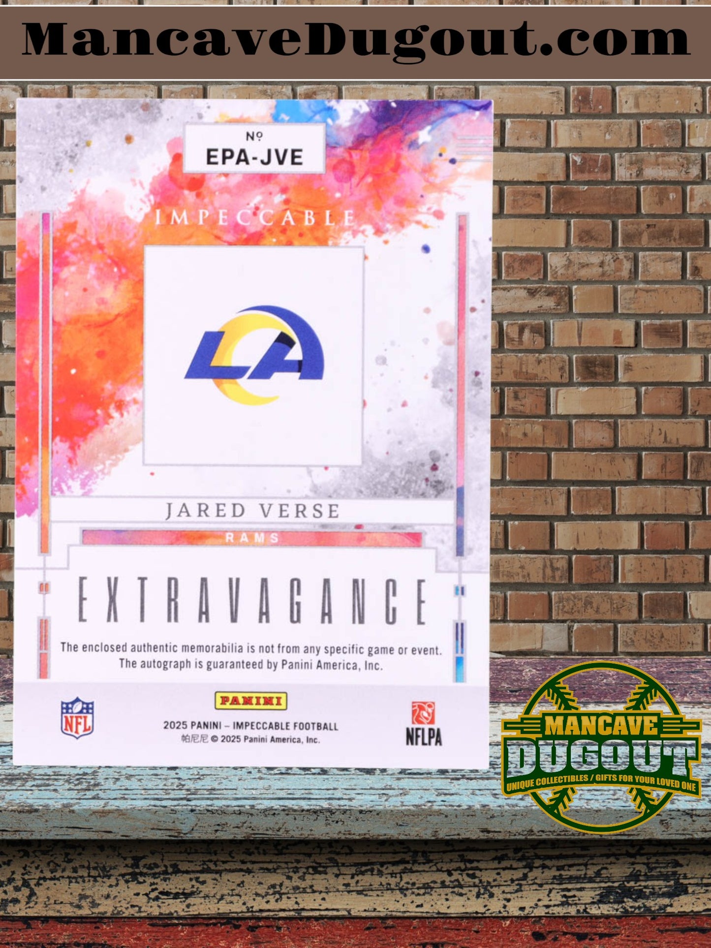 Jared Verse 2025 Panini Impeccable Extravagance Patch Autographs Silver #10 - 01/35