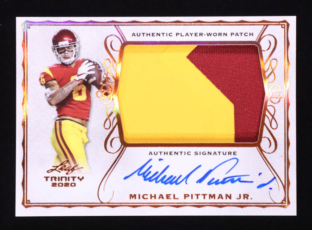 Michael Pittman Jr. 2020 Leaf Trinity Patch Autographs Bronze Spectrum #PAMPJ RC