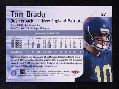 Tom Brady 2000 Impact #27 RC
