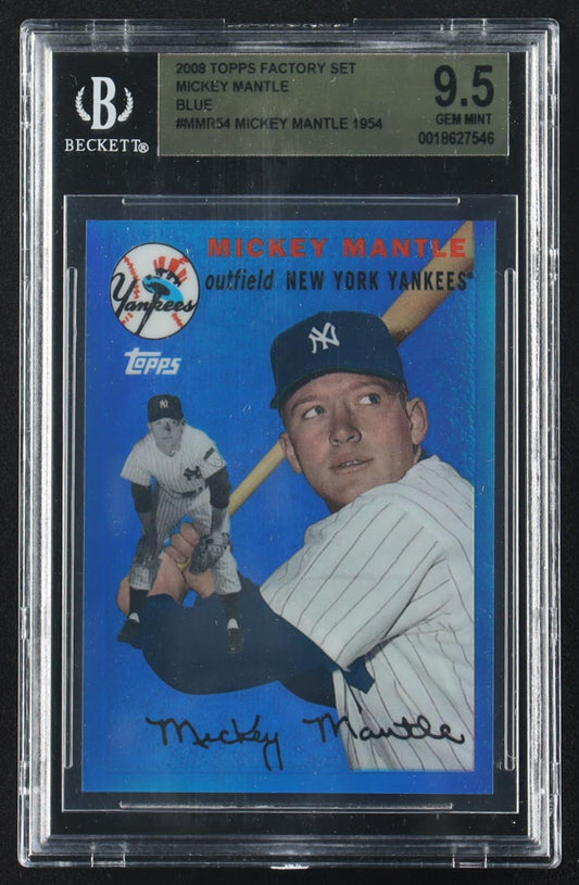 Mickey Mantle 2008 Topps Factory Set Mickey Mantle Blue #MMR54 (BGS 9.5)