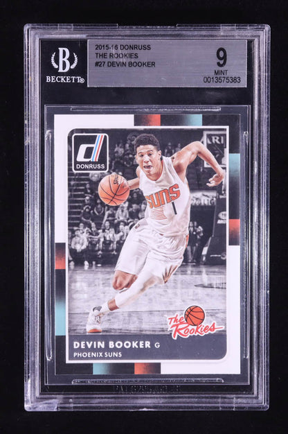 Devin Booker 2015-16 Donruss The Rookies #27 RC (BGS 9)
