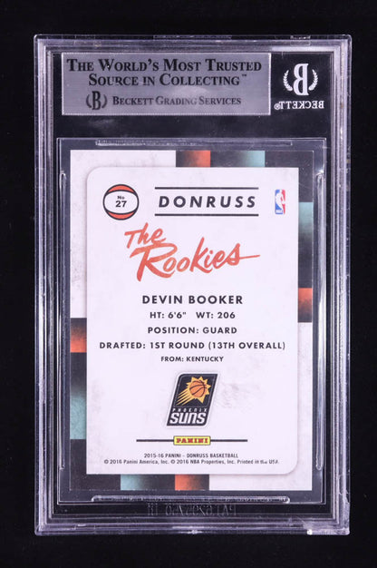 Devin Booker 2015-16 Donruss The Rookies #27 RC (BGS 9)