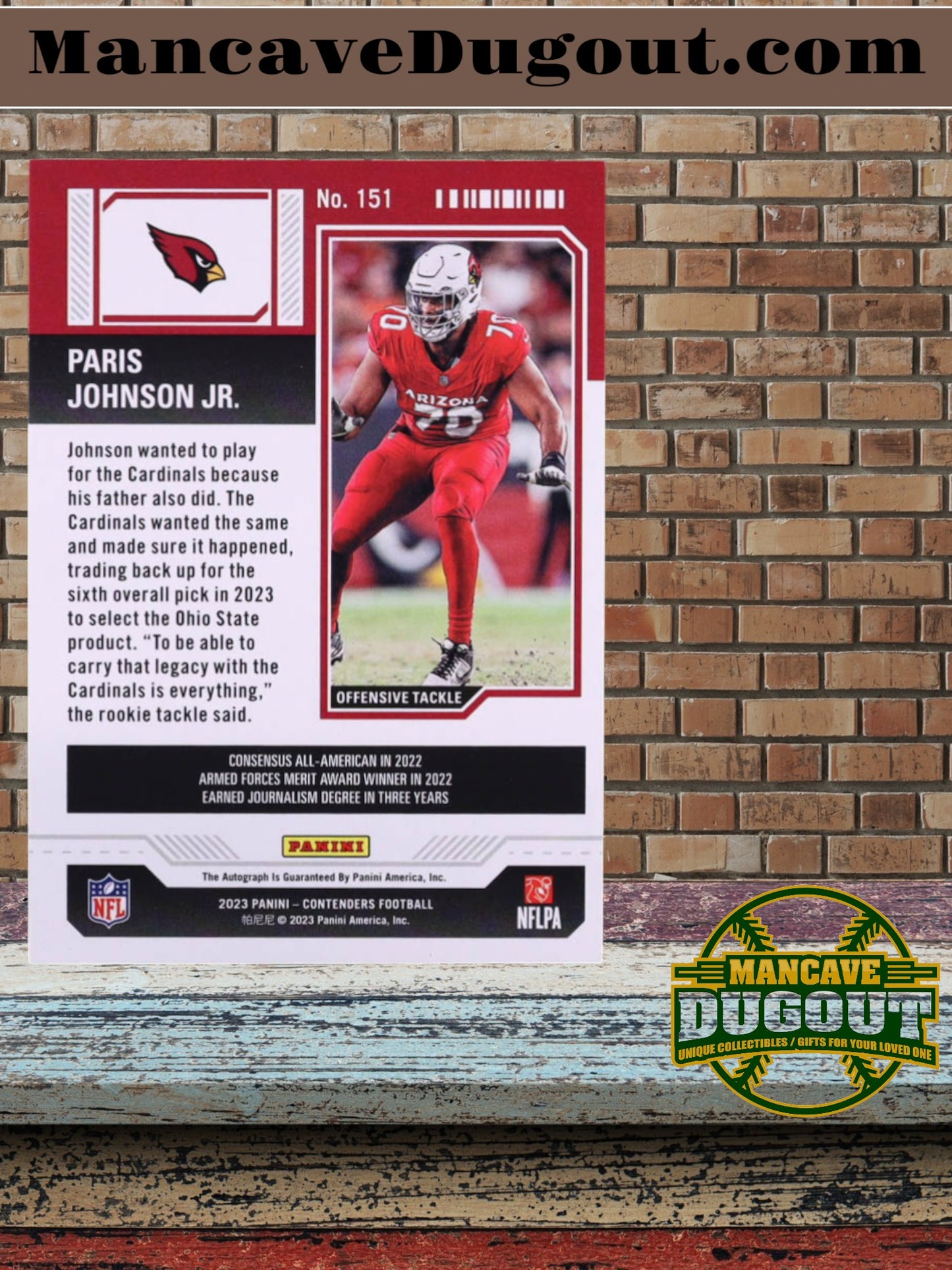 Paris Johnson Jr. 2023 Panini Contenders Opening Kickoff Ticket #151 - Autograph Rookie Card (AU RC)