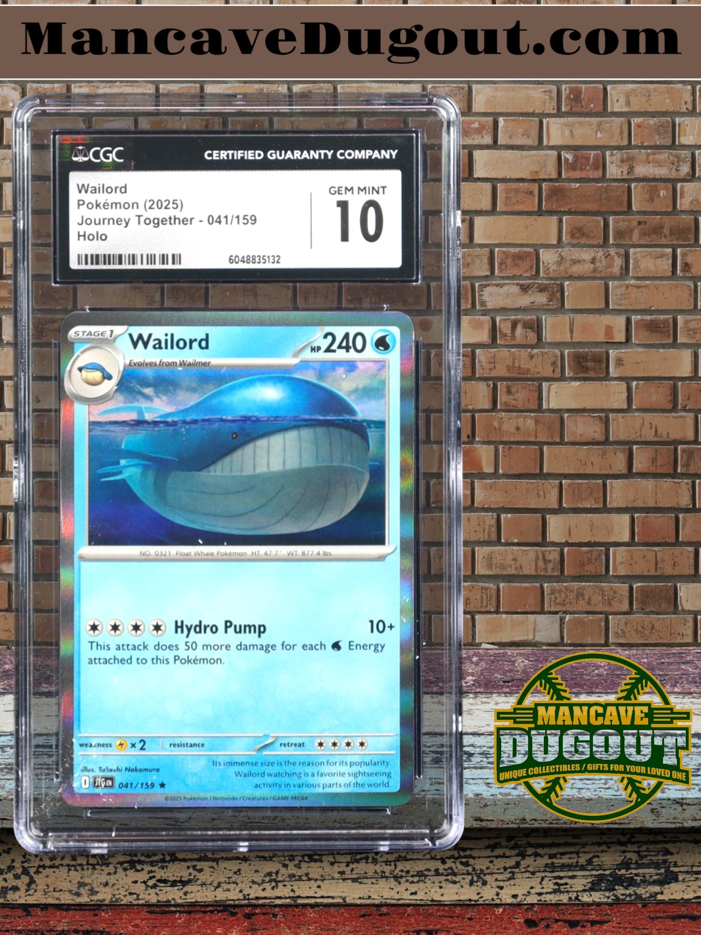 2025 Pokémon Journey Together – Wailord #041/159 (CGC 10)