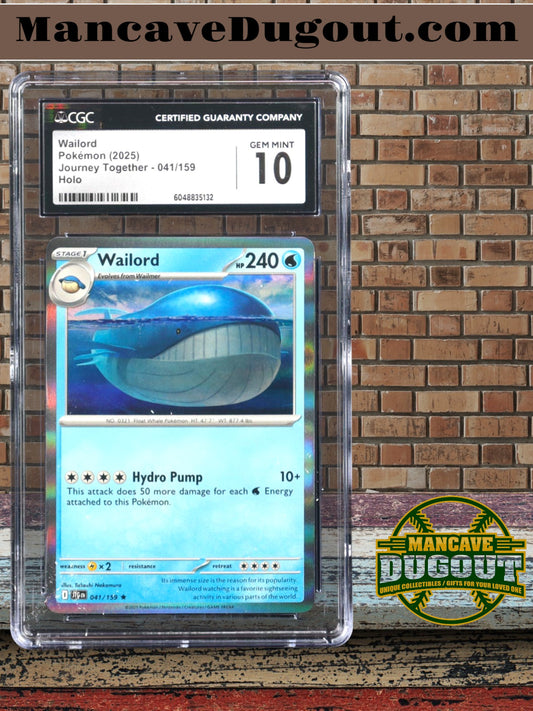 2025 Pokémon Journey Together – Wailord #041/159 (CGC 10)