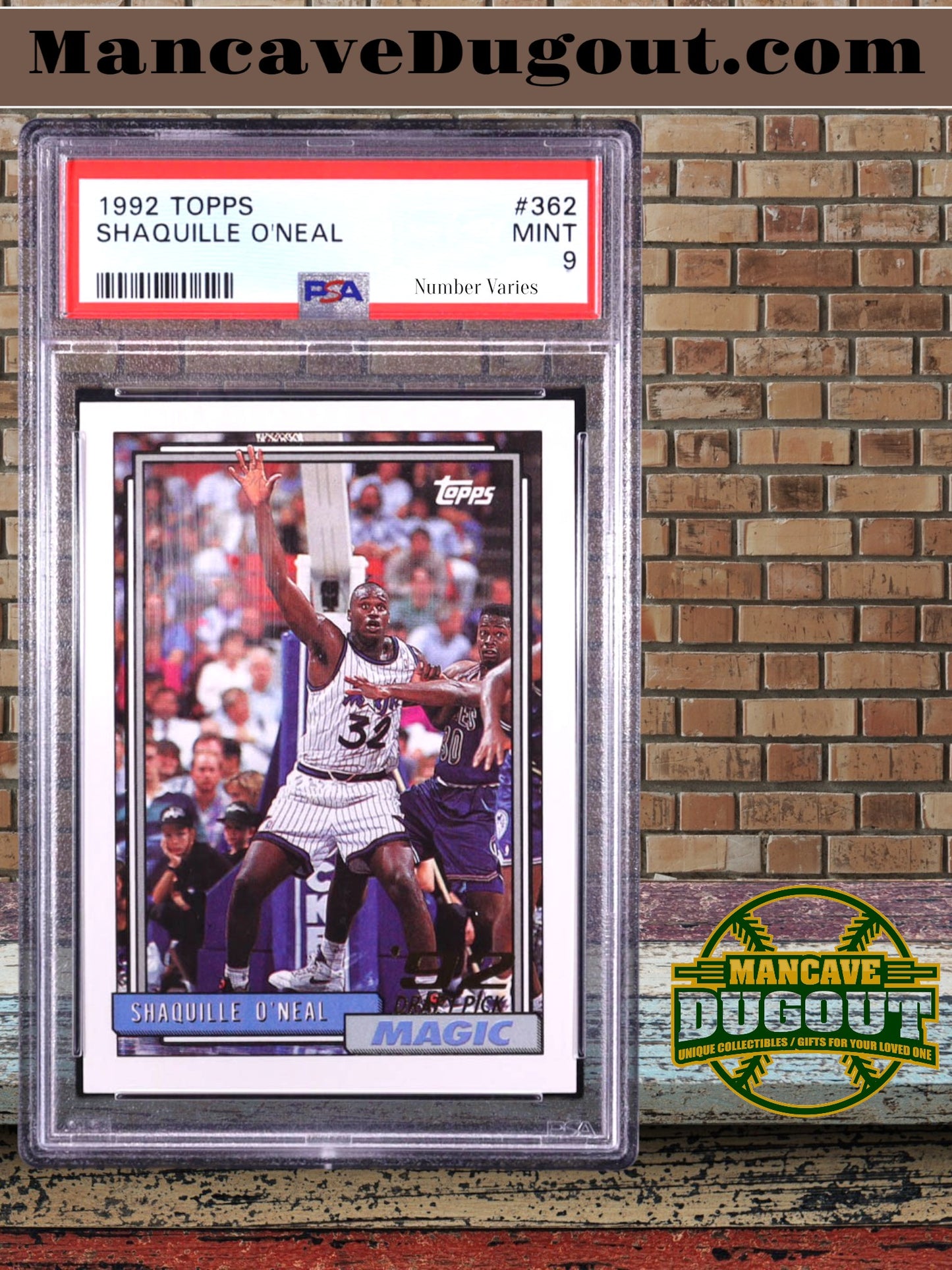 1992 93 Topps Shaquille O’Neal Rookie #362 – PSA 9 (Mint)