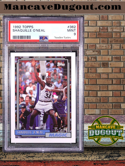 1992 93 Topps Shaquille O’Neal Rookie #362 – PSA 9 (Mint)