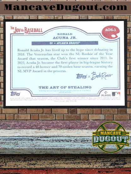 Ronald Acuña Jr. – 2025 Topps X Bob Ross – 16/75 - “The Joy of Baseball: Art of Stealing”