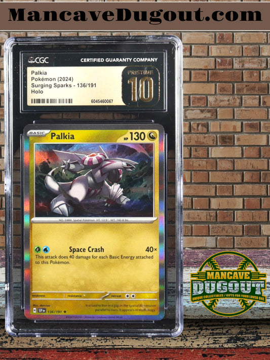 Palkia 2024 Pokemon Surging Sparks #136/191 (CGC Pristine 10) – Black Label