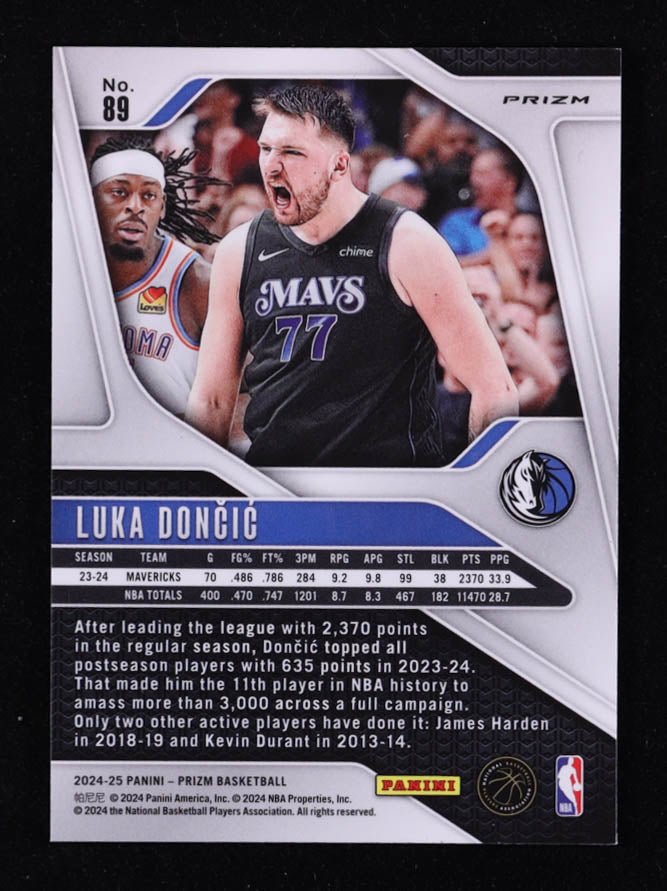 Luka Dončić 2024 25 Panini Prizm – Red Ice Prizm #89