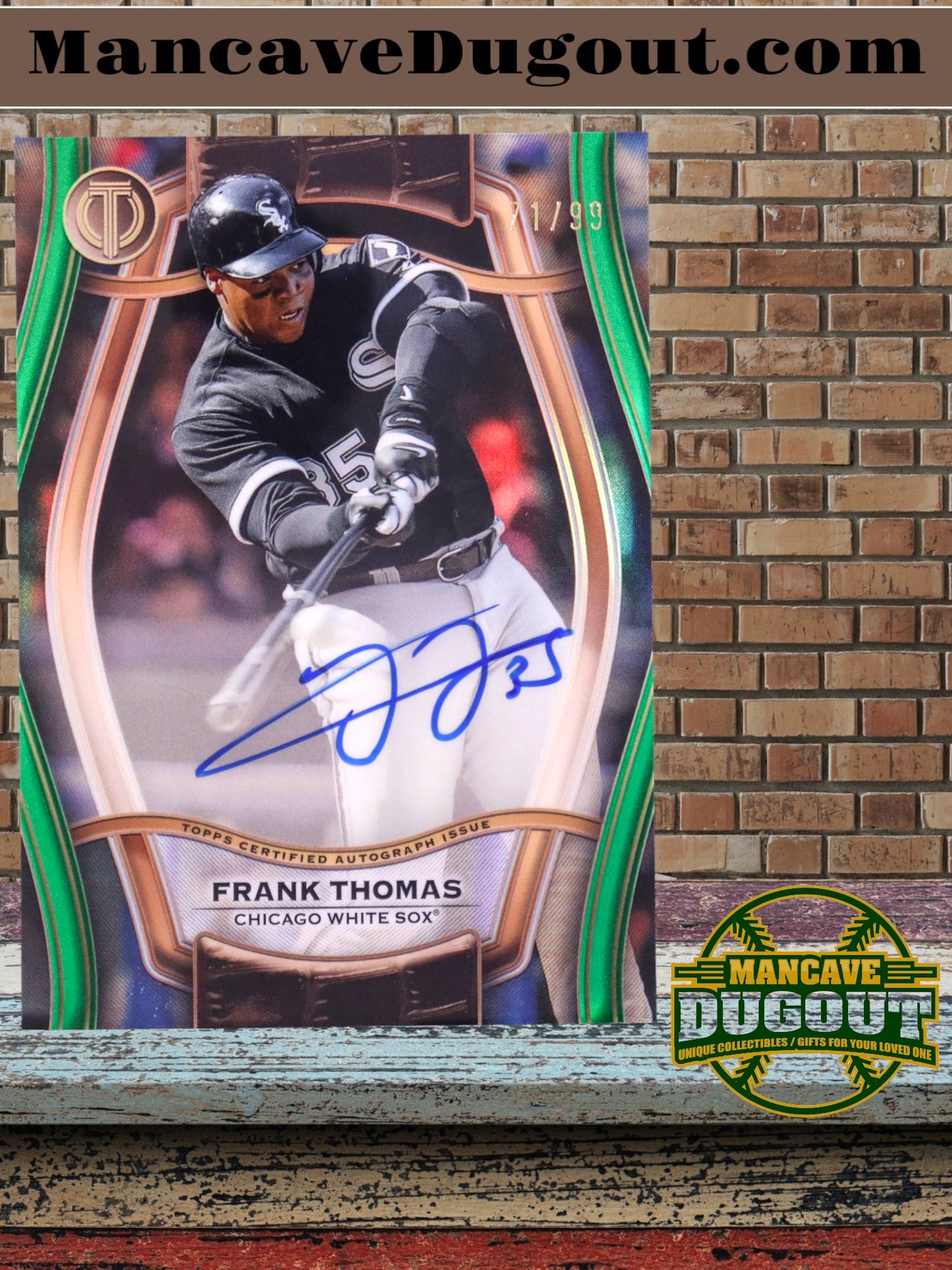 Frank Thomas 2025 Topps Tribute Pillars of the Game Autographs Green #PTGAFT #71/99