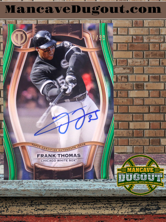 Frank Thomas 2025 Topps Tribute Pillars of the Game Autographs Green #PTGAFT #71/99