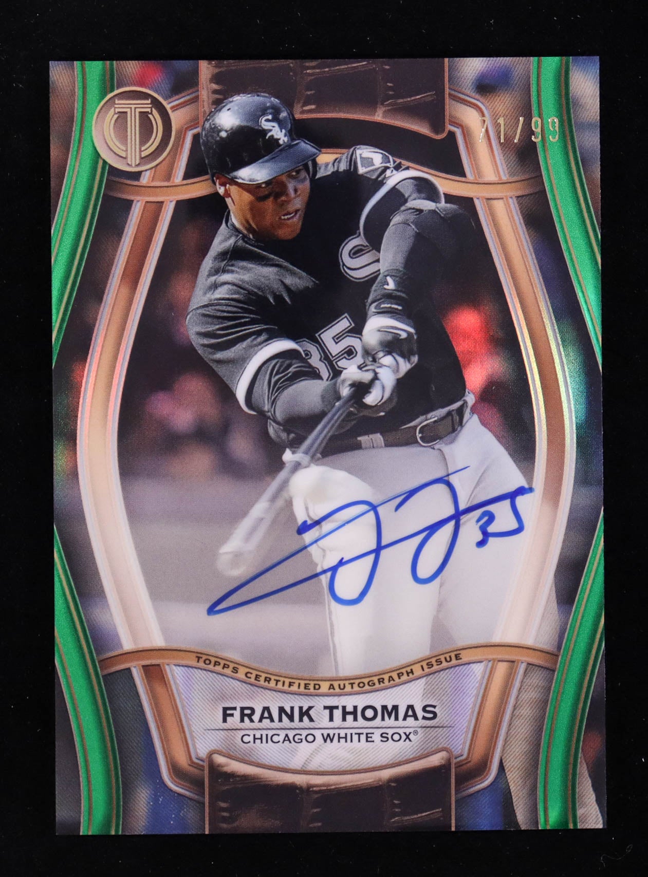 Frank Thomas 2025 Topps Tribute Pillars of the Game Autographs Green #PTGAFT #71/99
