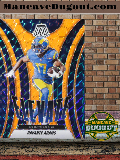 Davante Adams 2025 Panini Mosaic ELEVATE – Orange Fluorescent #17