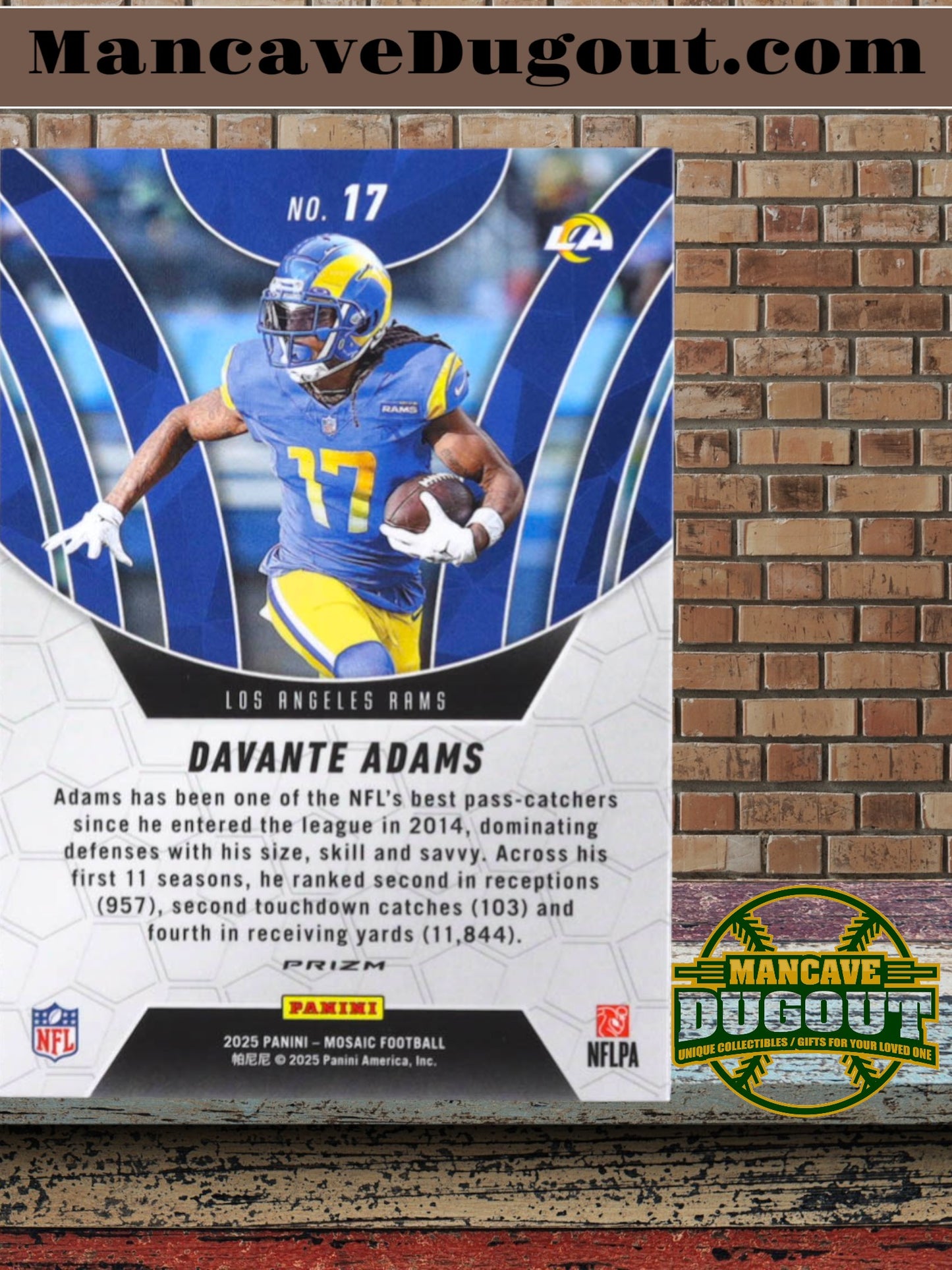Davante Adams 2025 Panini Mosaic ELEVATE – Orange Fluorescent #17