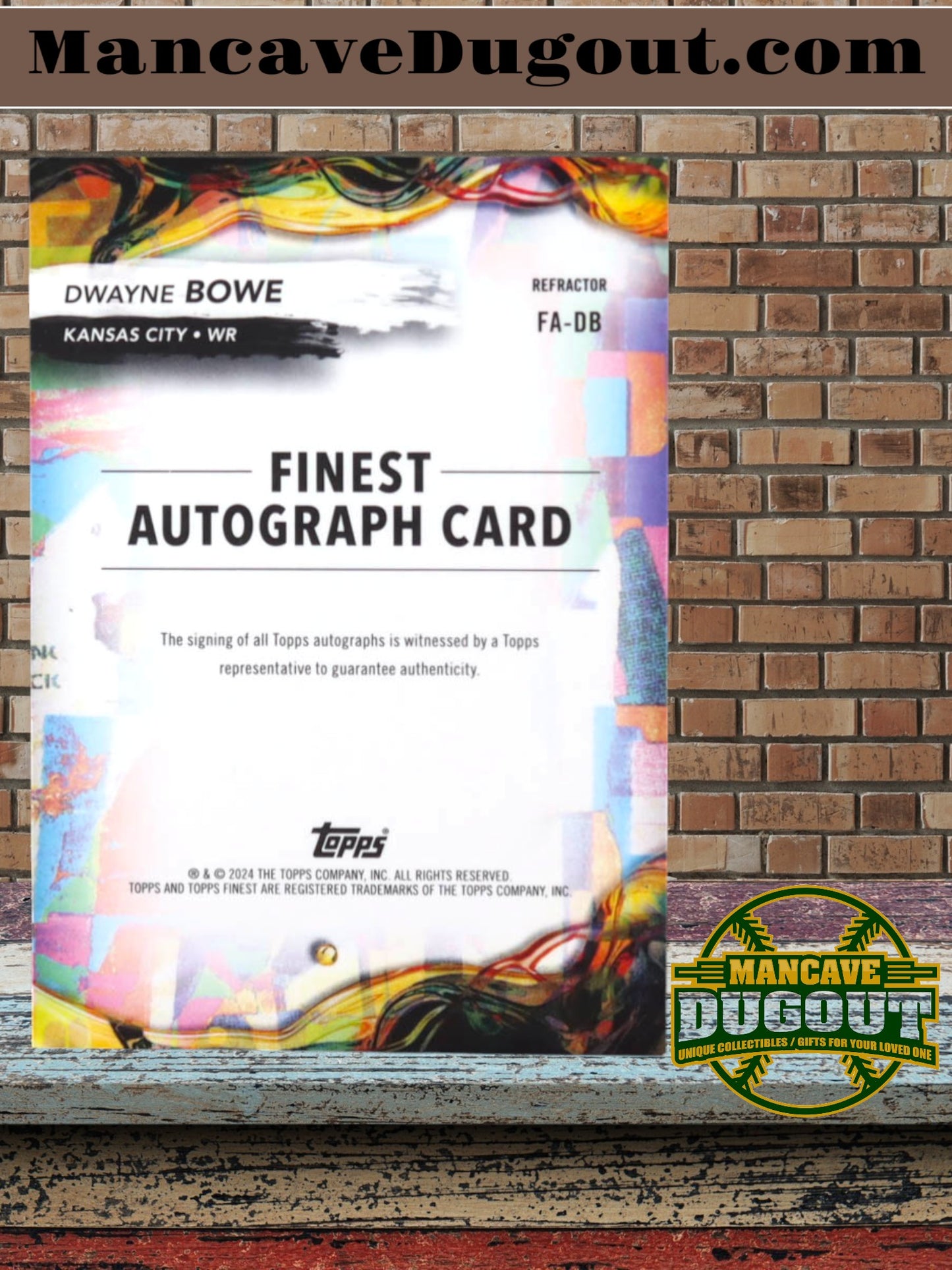 Dwayne Bowe 2024 Finest - Autographs Refractors – #FADB