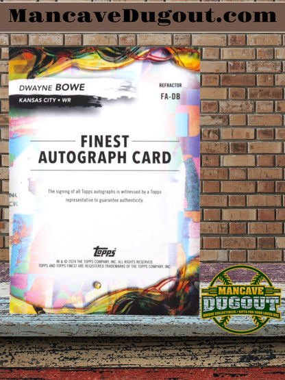 Dwayne Bowe 2024 Finest - Autographs Refractors – #FADB