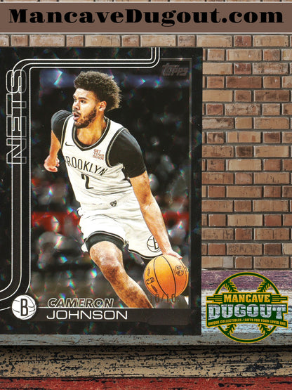Cameron Johnson 2025-26 Topps – Black Holo Foil #13 | Serial #10/10