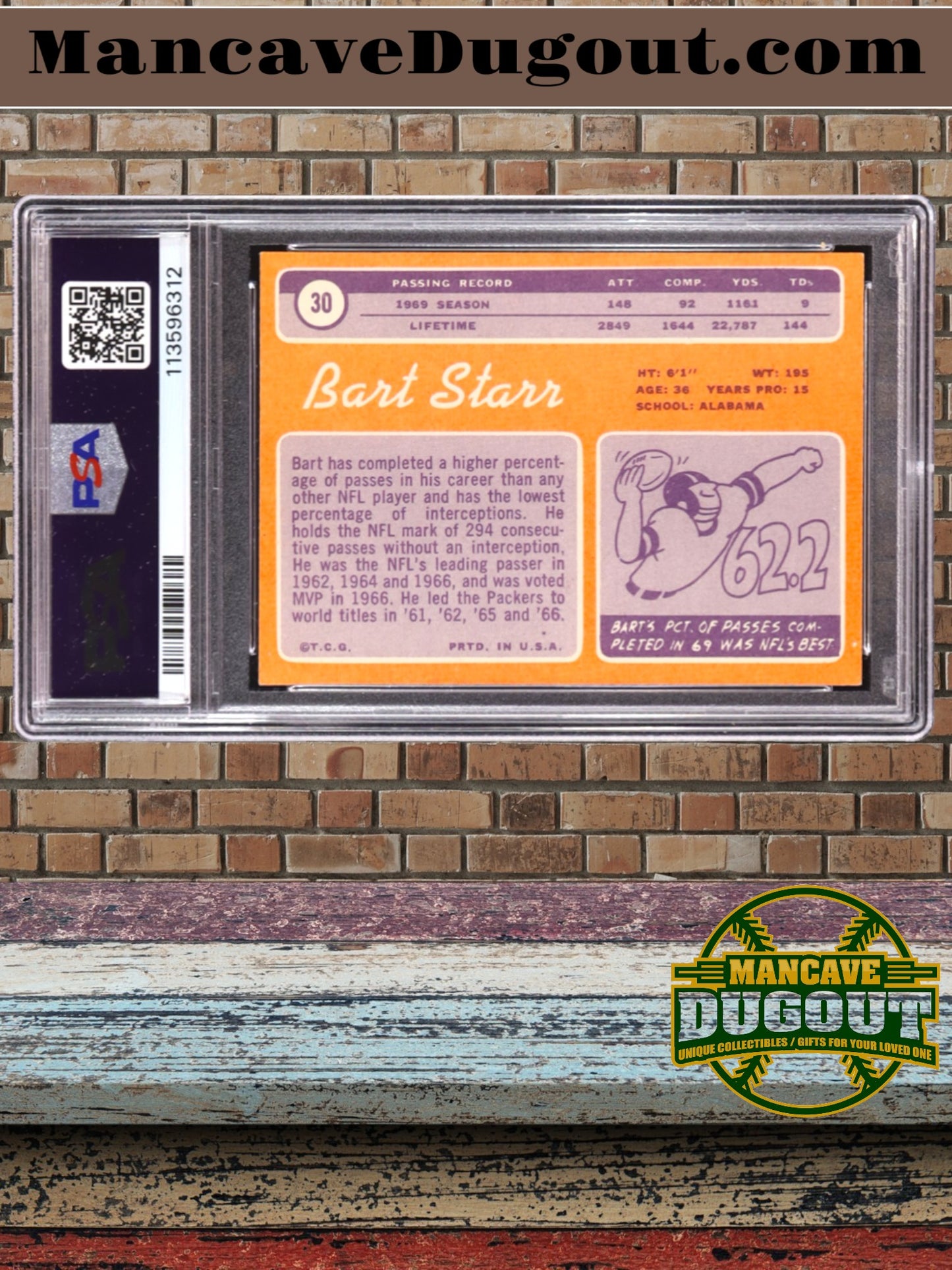 1970 Topps Bart Starr #30 – PSA 6