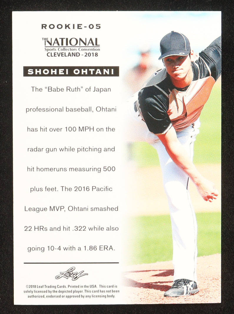 Shohei Ohtani – 2018 Leaf National Convention - #Rookie05 – Rookie Card (RC)