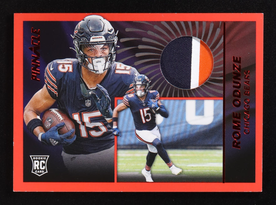 Rome Odunze 2024 Panini Encore Pinnacle Jerseys Red #17 RC — 39/75