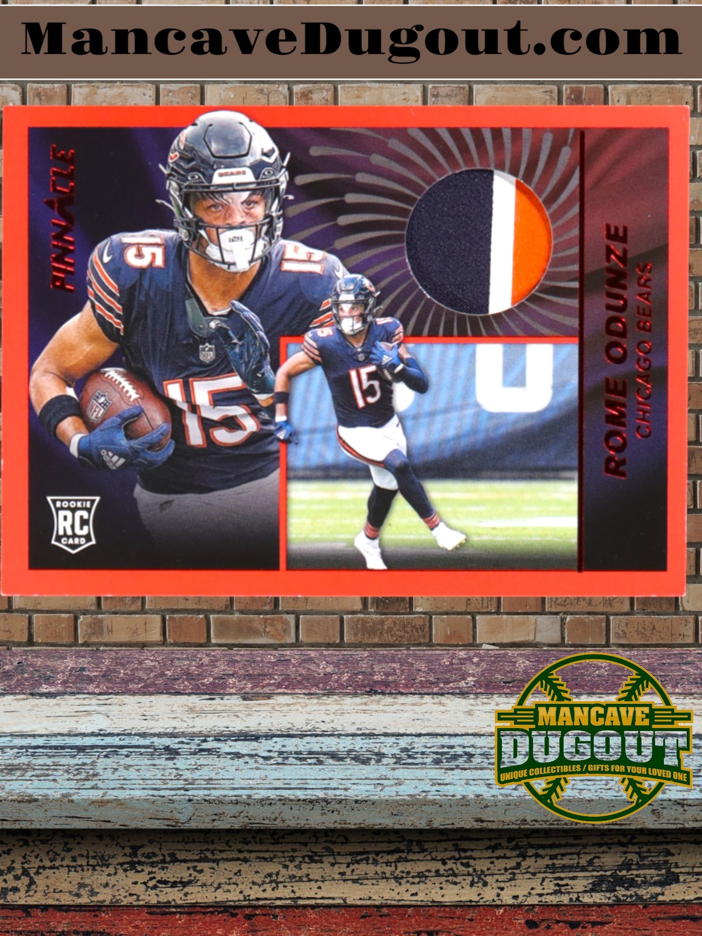 Rome Odunze 2024 Panini Encore Pinnacle Jerseys Red #17 RC — 39/75