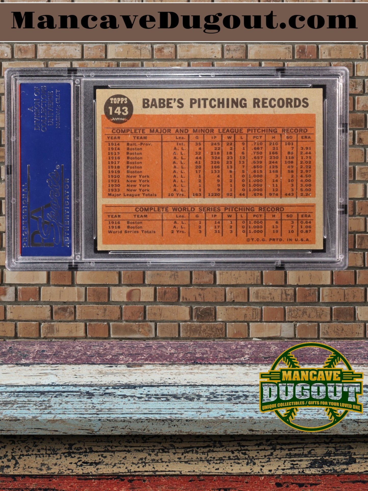 Babe Ruth - 1962 Topps #143 - Special 9: “Greatest Sports Hero” - PSA 6