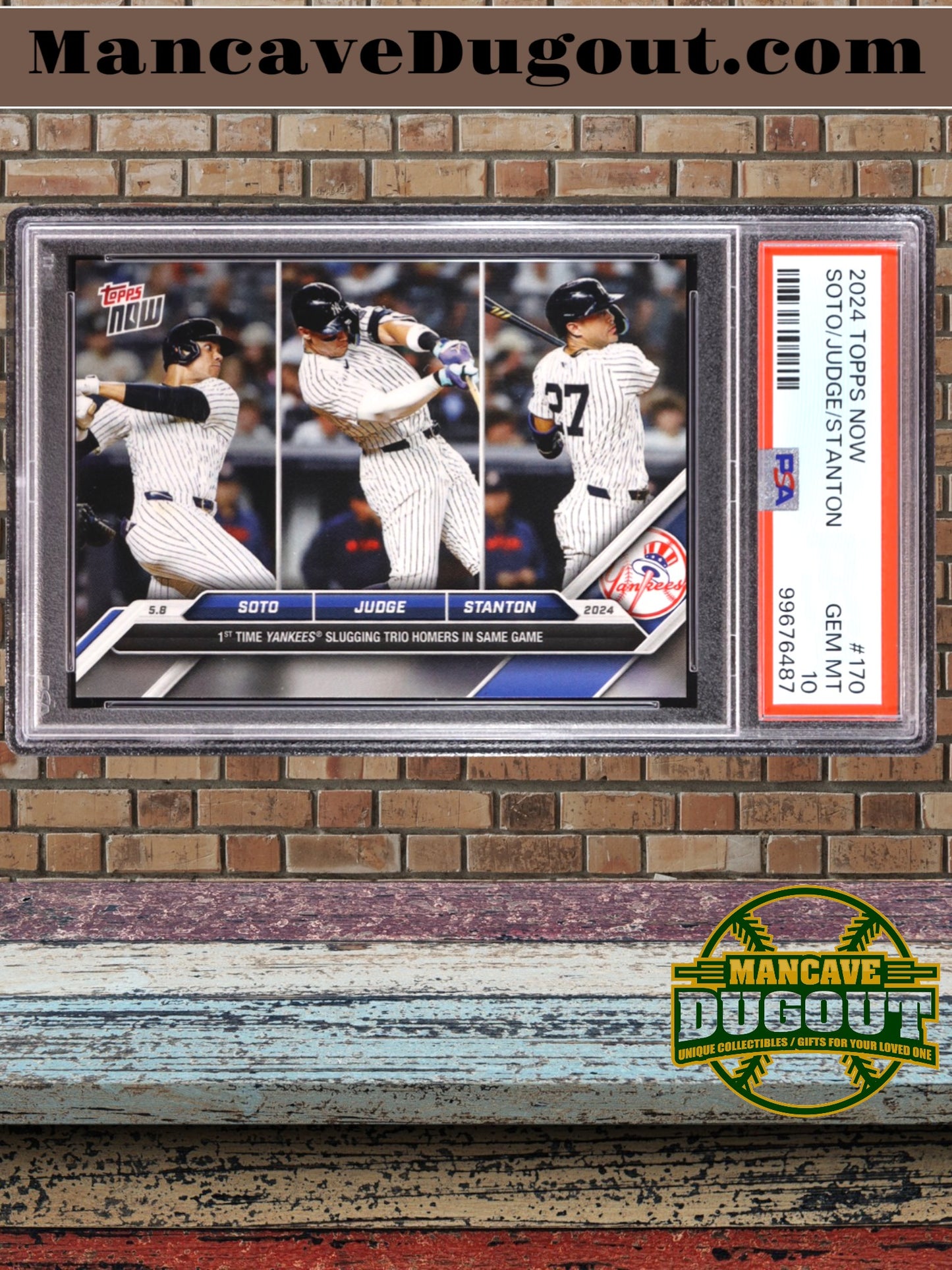 2024 Juan Soto • Aaron Judge • Giancarlo Stanton - Topps Now #170-PSA 10 (GEM MINT)