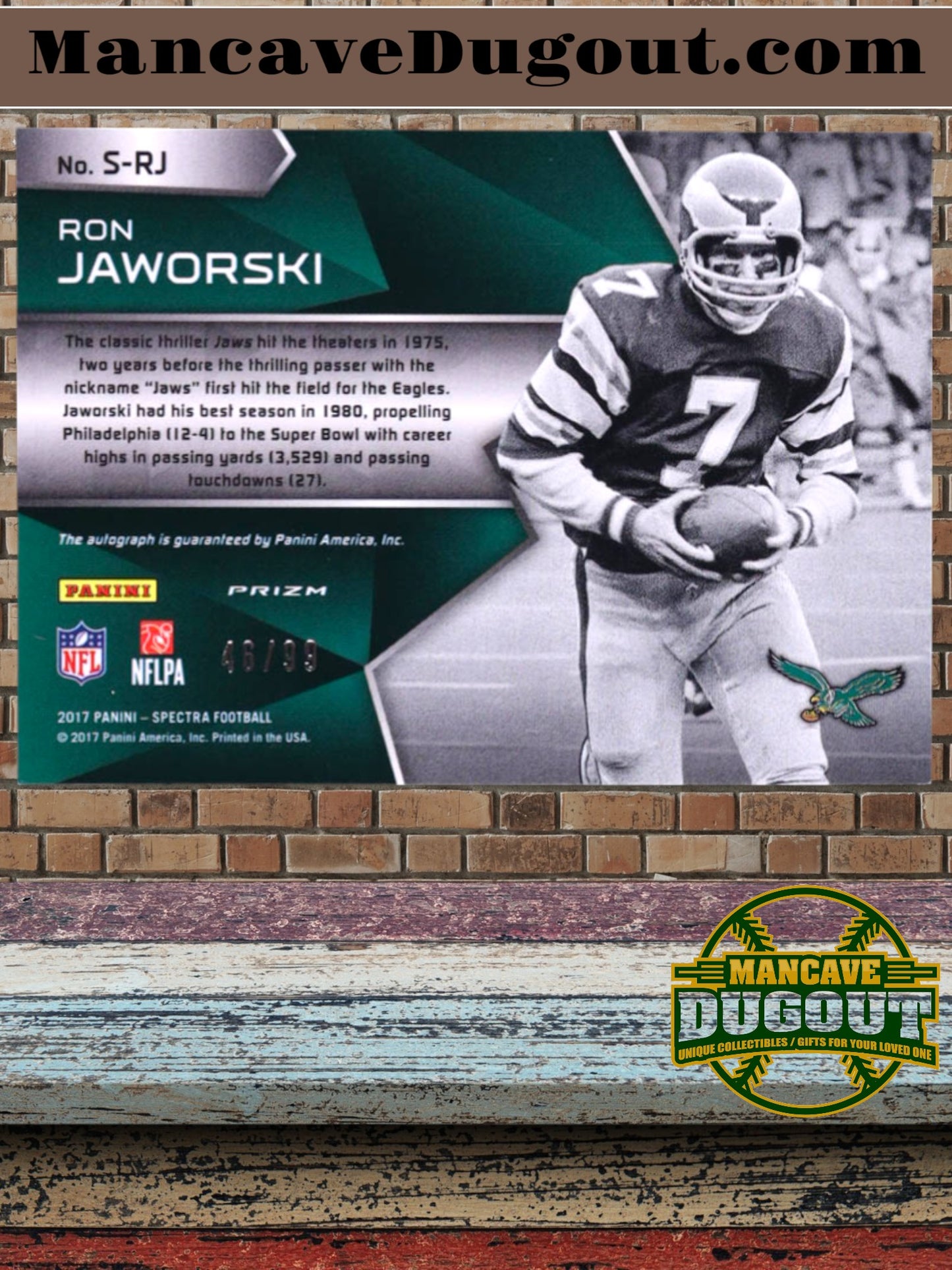 2017 Panini Spectra – Ron Jaworski Signatures #30 (#46/99)