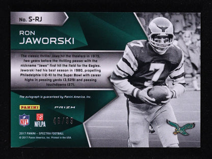 2017 Panini Spectra – Ron Jaworski Signatures #30 (#46/99)