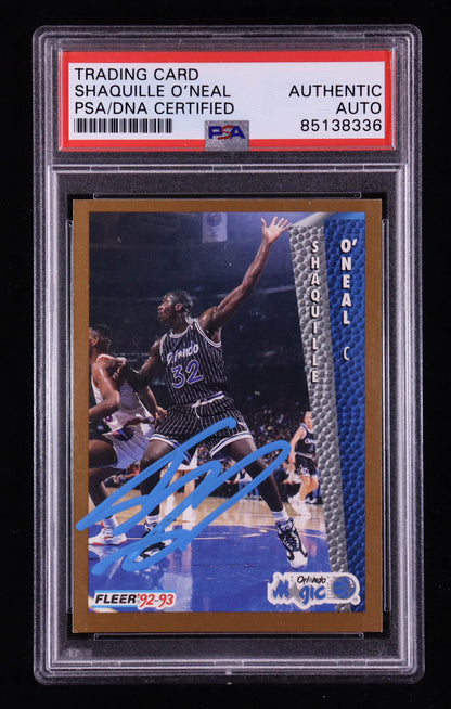 Shaquille O’Neal Signed 1992–93 Fleer #401 RC (PSA)